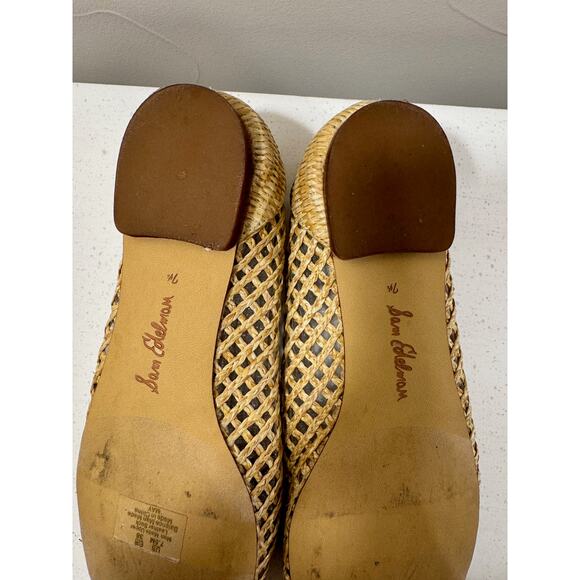 Sam Edelman Ballet Flats Women's 7.5 Woven Raffia Bow Beach Boho - Picture 16 of 16